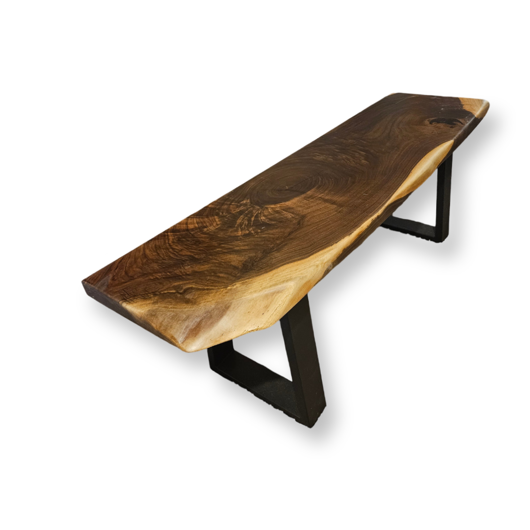 Live Edge Walnut Bench