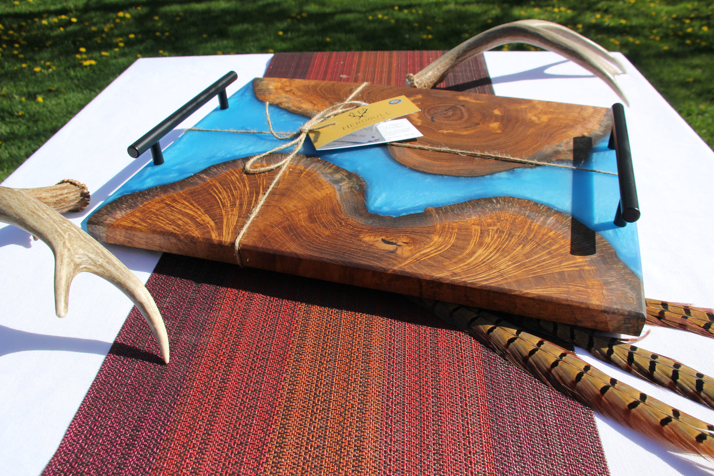 Teak Burl Serving Tray
