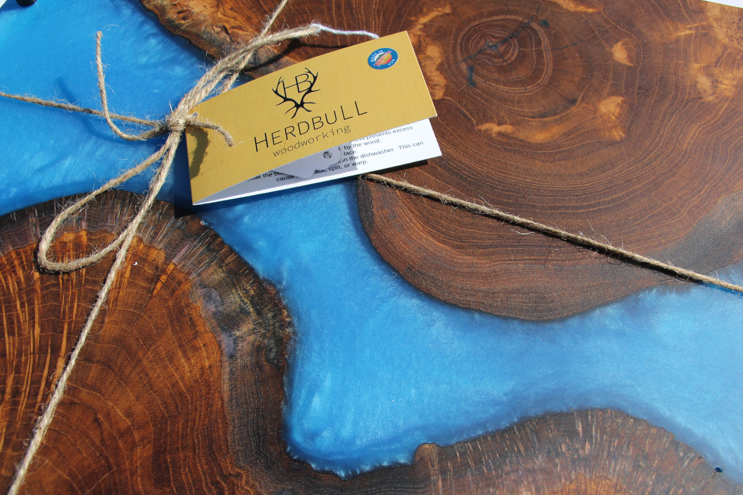 Teak Burl Serving Tray