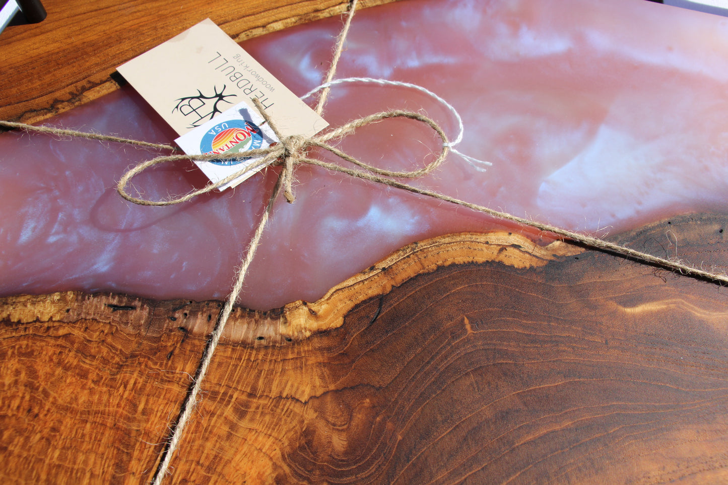 Teak Burl Serving Tray