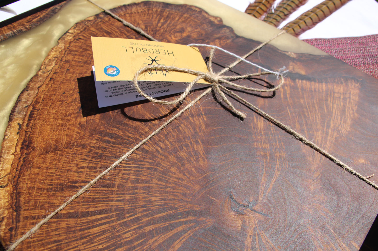 Teak Burl Serving Tray