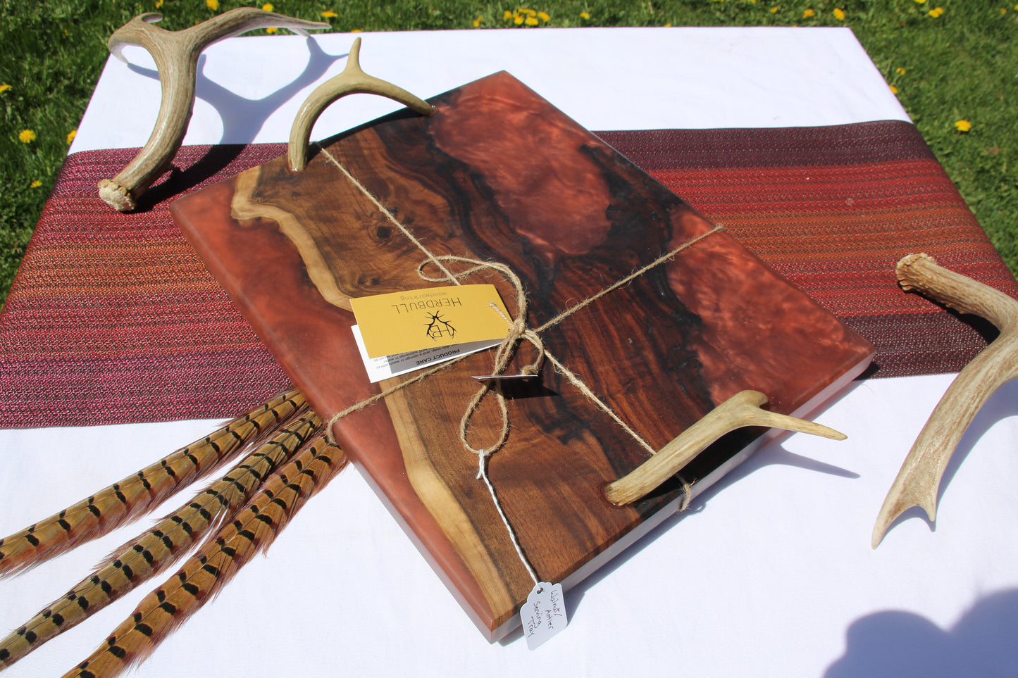 Walnut Antler Serving Tray
