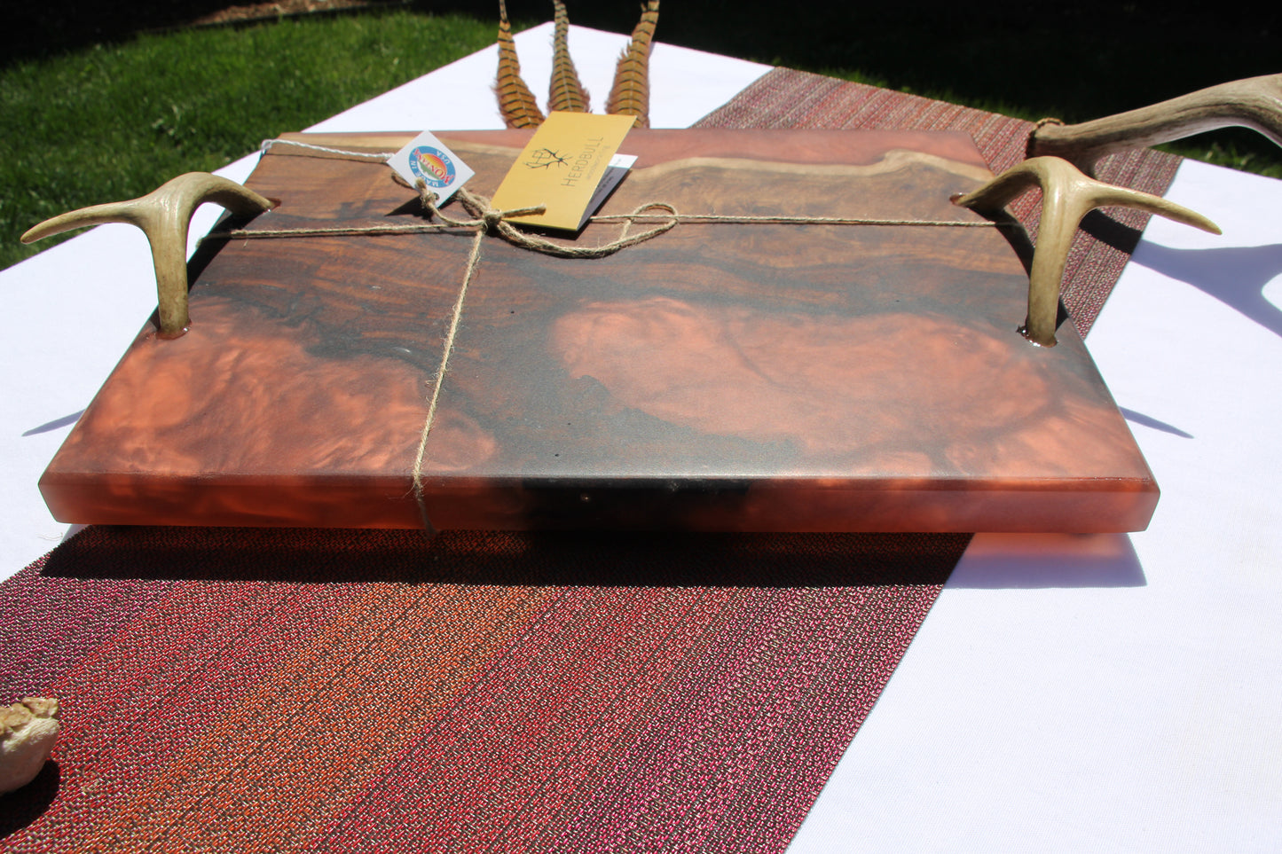 Walnut Antler Serving Tray