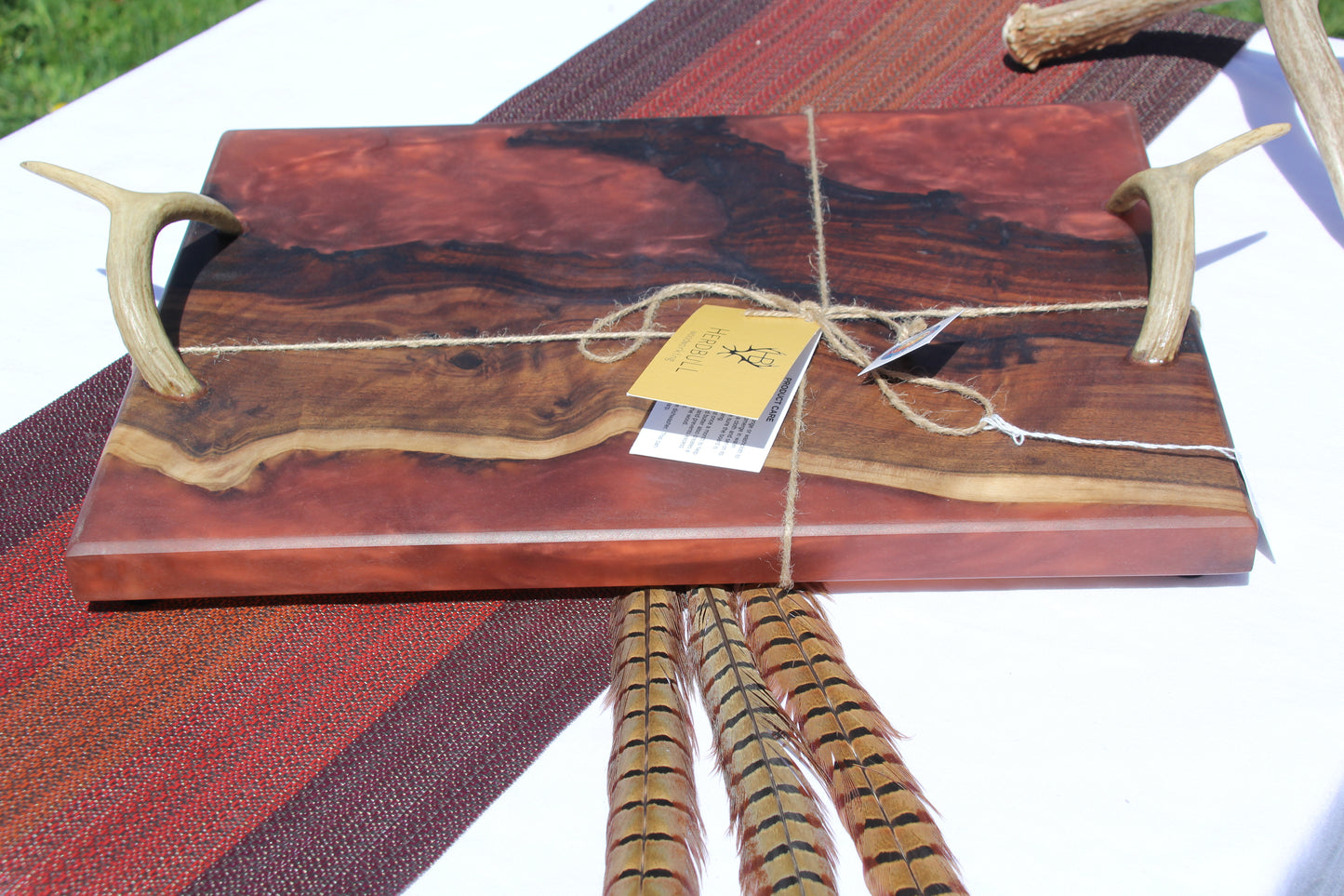 Walnut Antler Serving Tray