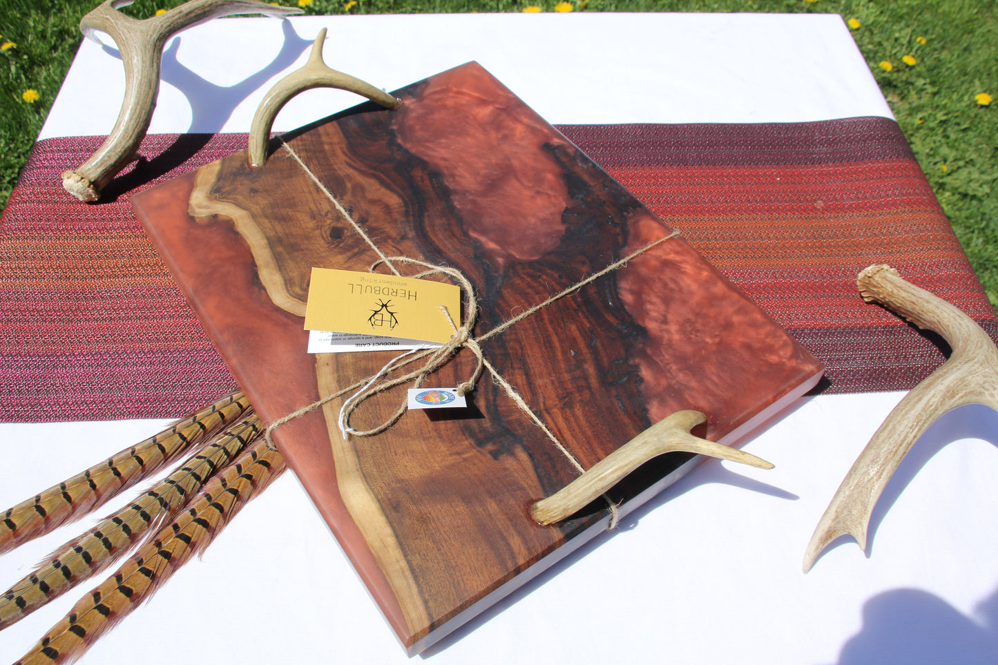 Walnut Antler Serving Tray