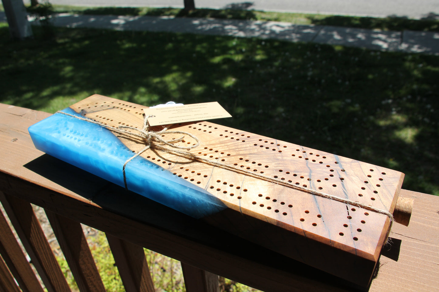 Walnut Epoxy Cribbage Board