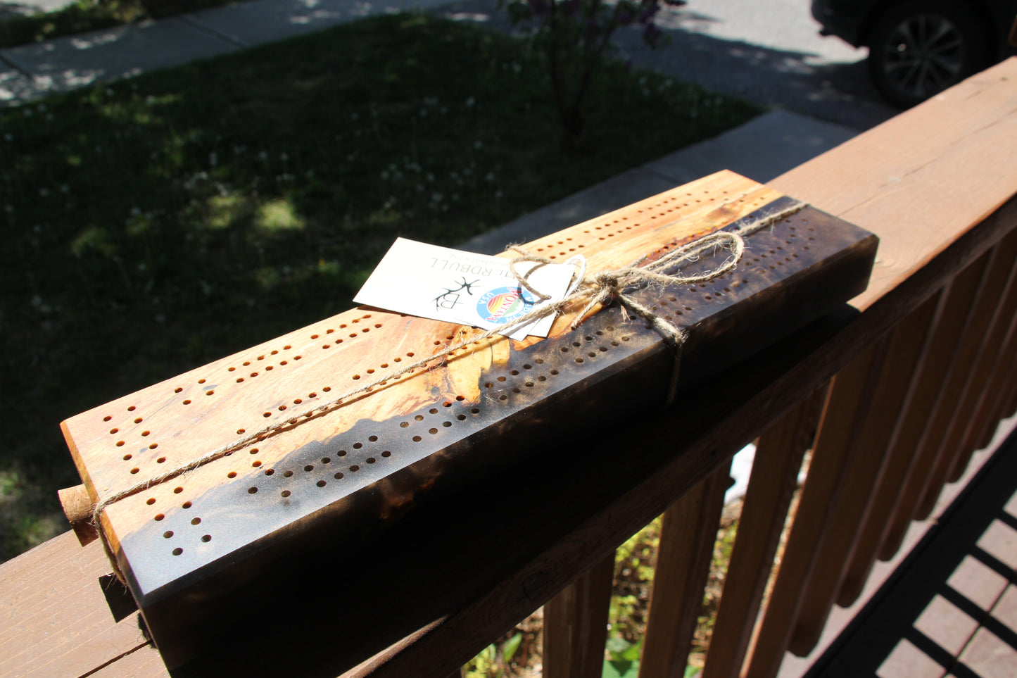 Epoxy Willow Cribbage Board
