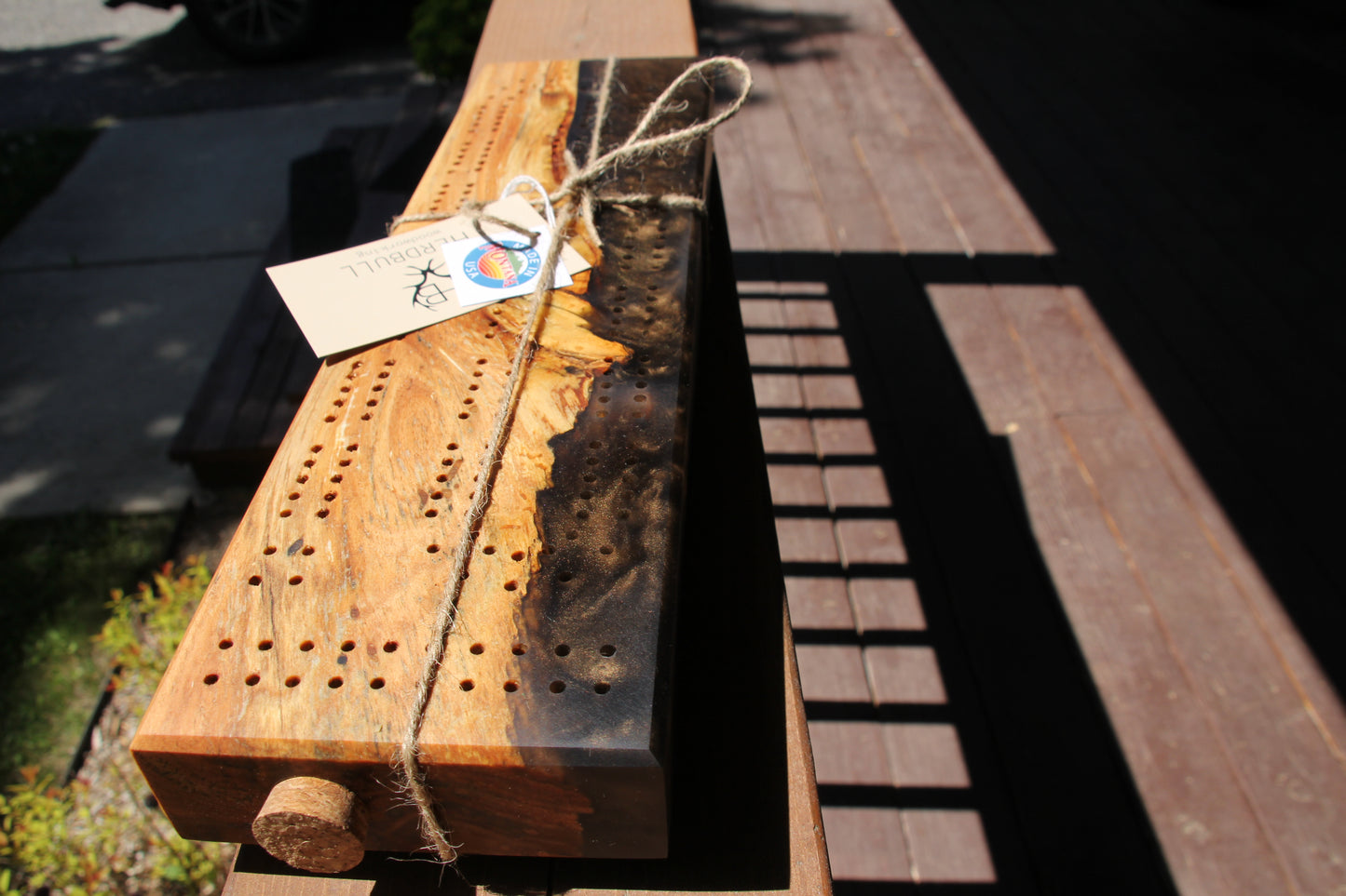 Epoxy Willow Cribbage Board