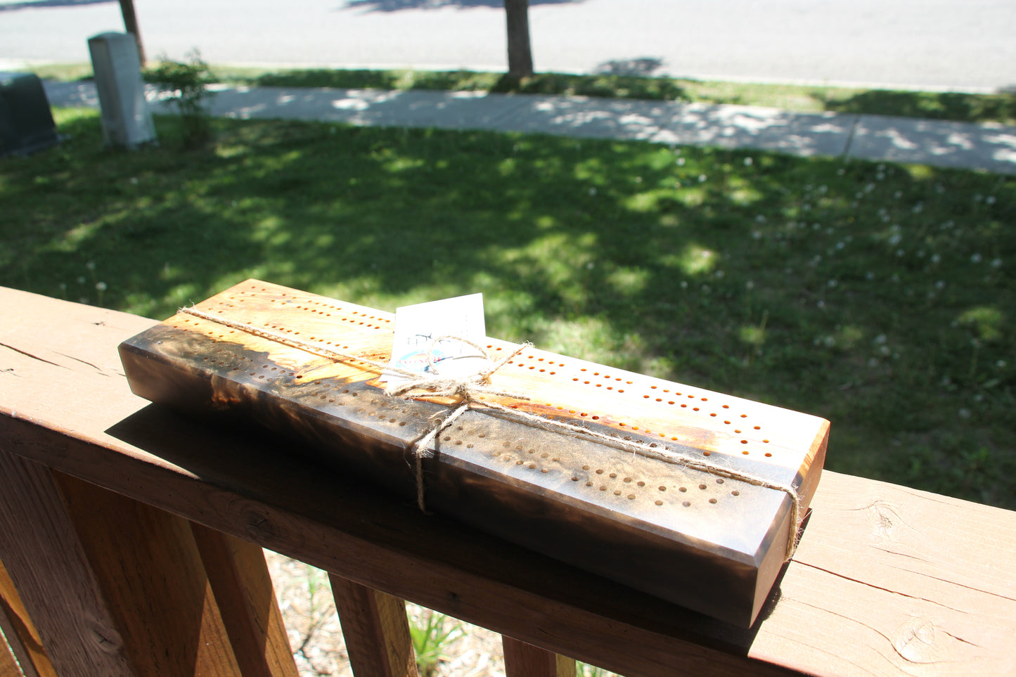 Epoxy Willow Cribbage Board