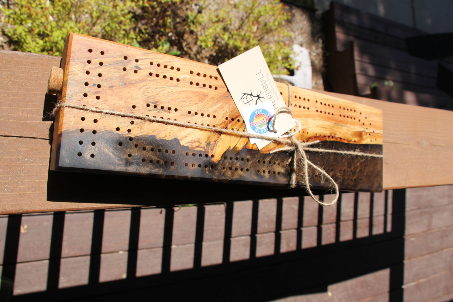 Epoxy Willow Cribbage Board