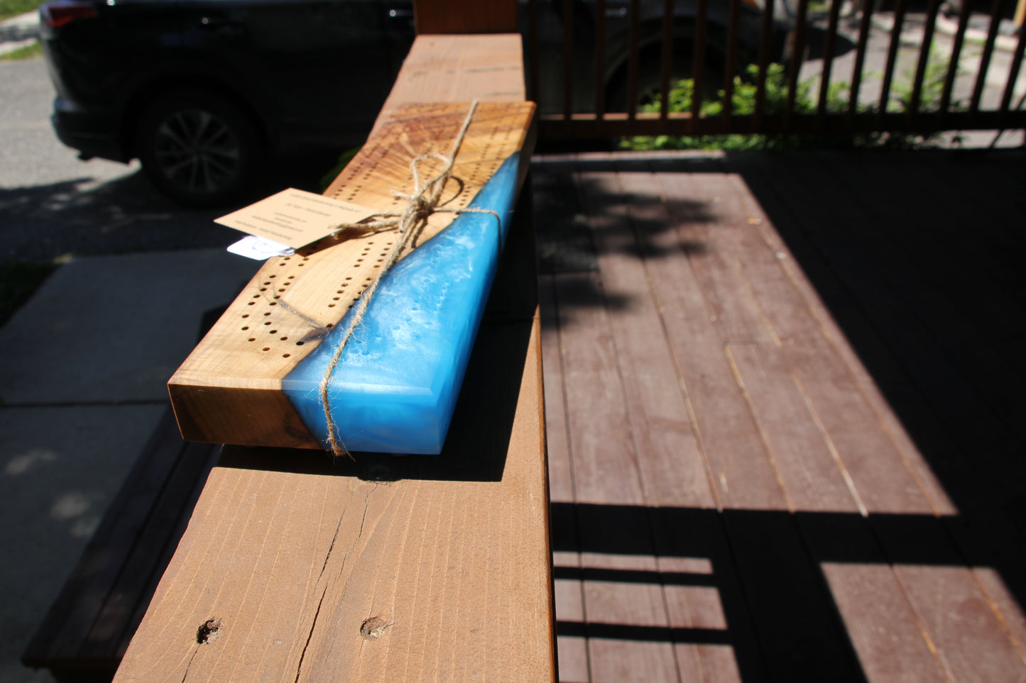 Walnut Epoxy Cribbage Board