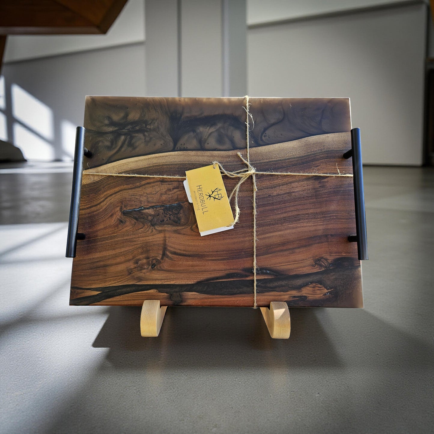 Black Walnut Brown Epoxy Serving Tray