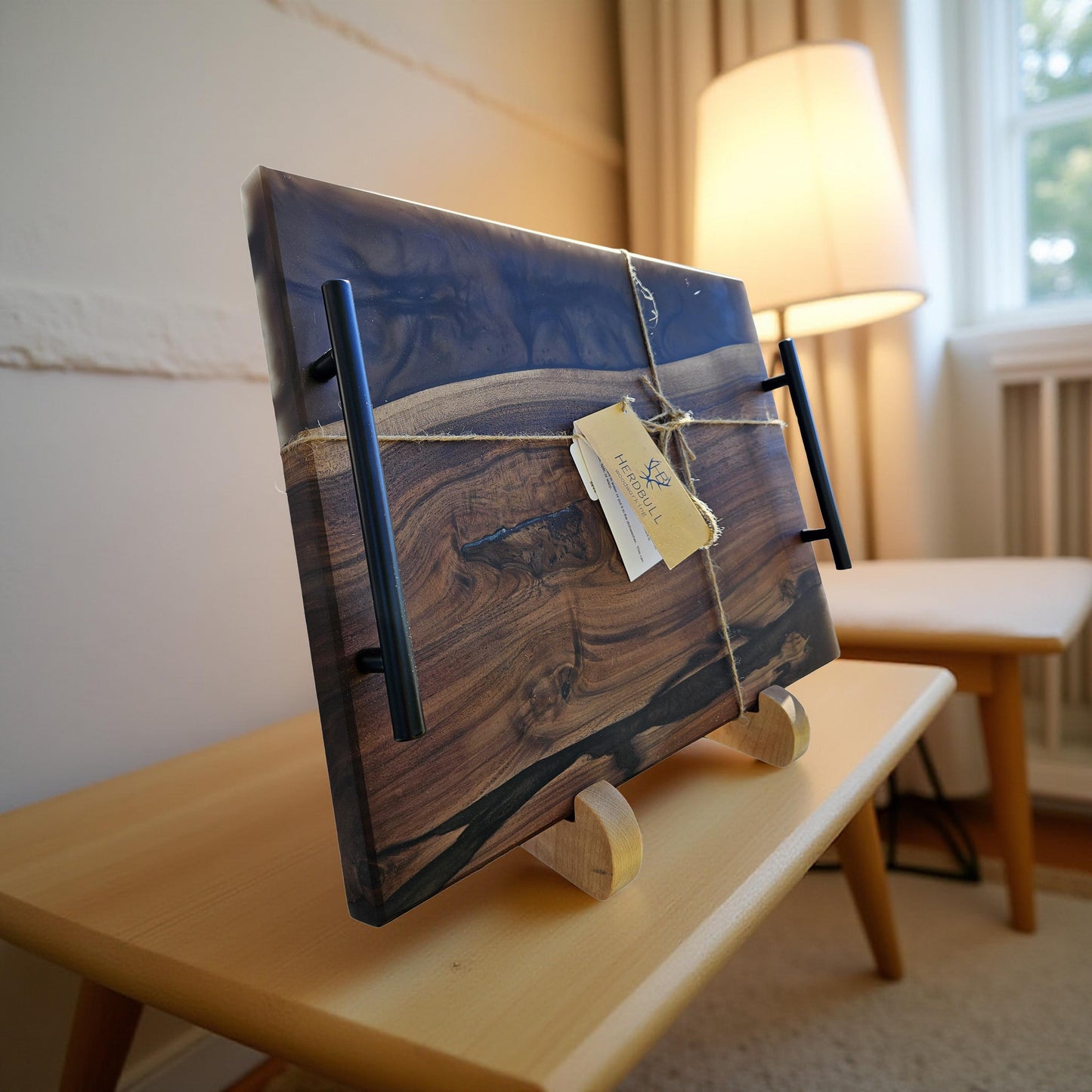 Black Walnut Brown Epoxy Serving Tray