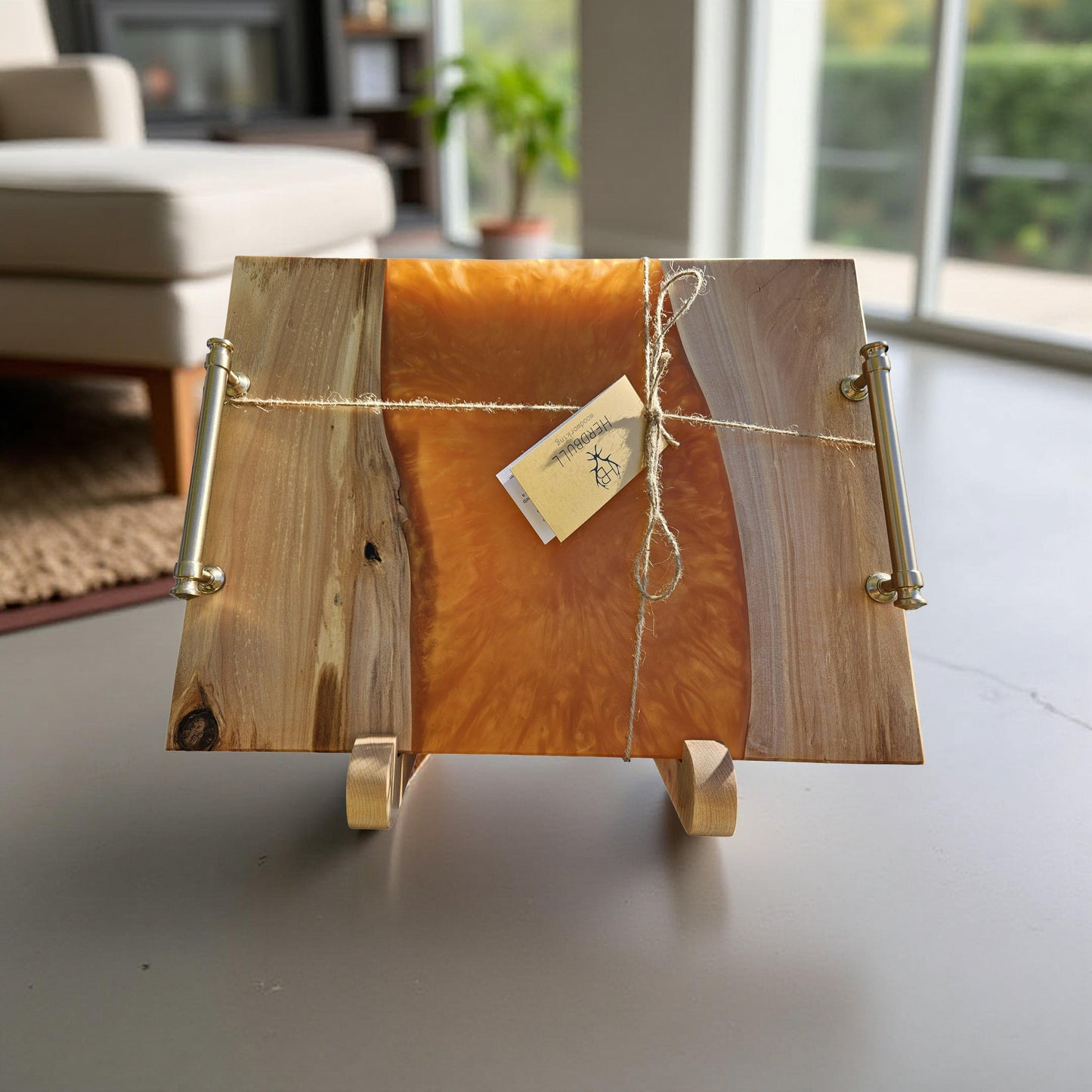 Willow Orange Epoxy Serving Tray